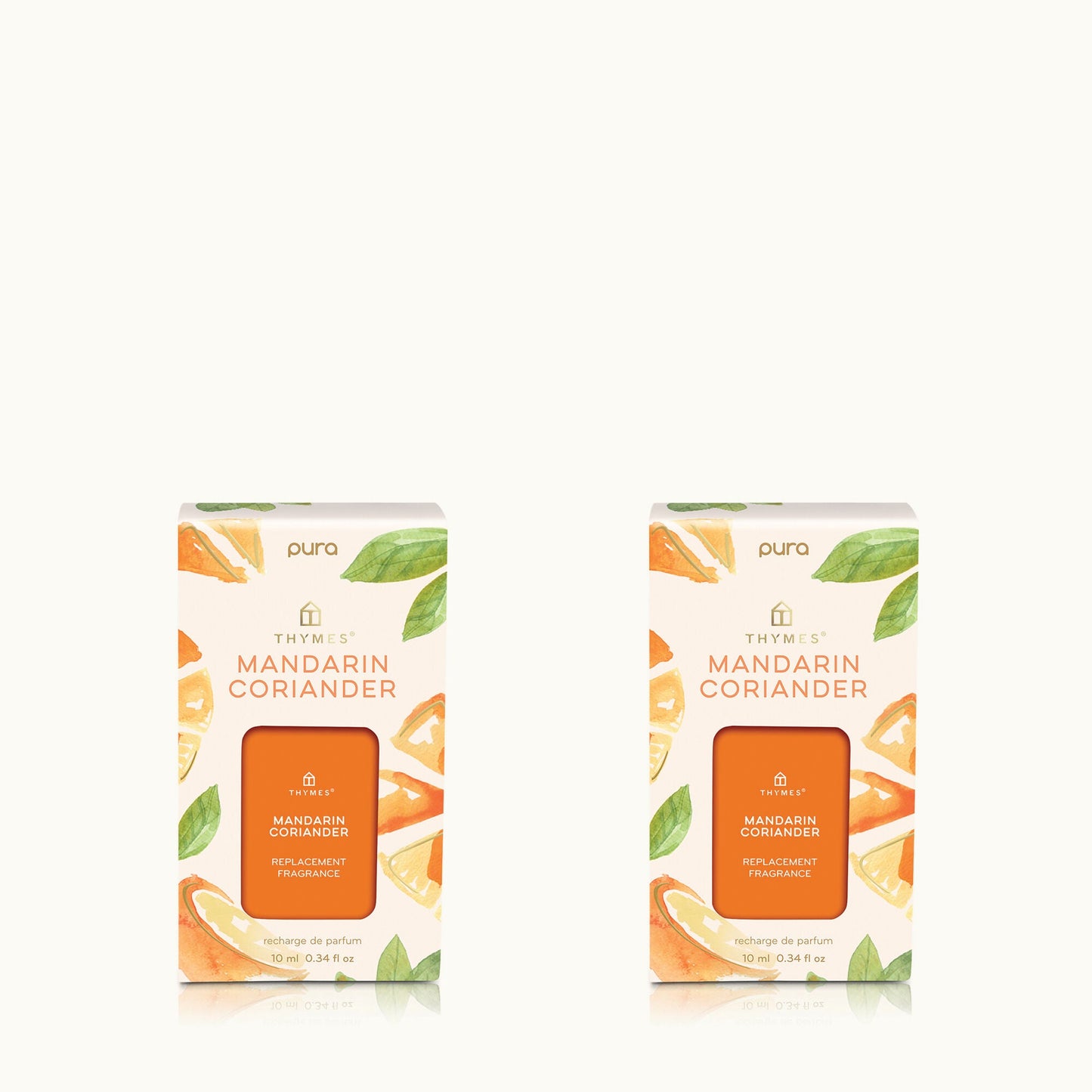 Thymes Mandarin Coriander Pura Diffuser Refill 2-Pack Bundle