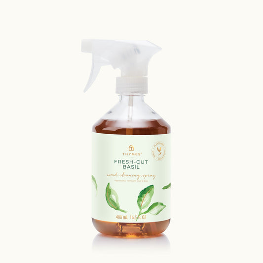 Thymes Fresh Cut Basil Wood Cleaning Spray