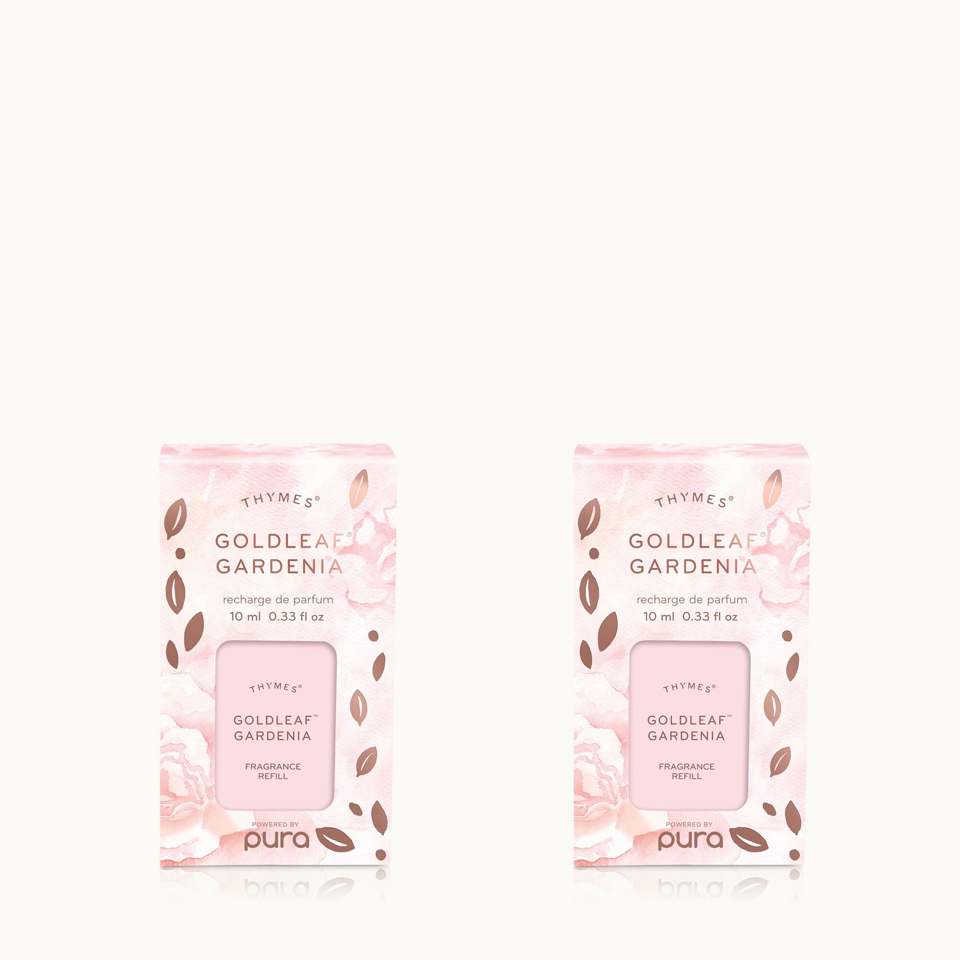 Thymes Goldleaf Gardenia Pura Diffuser Refill 2-Pack Bundle