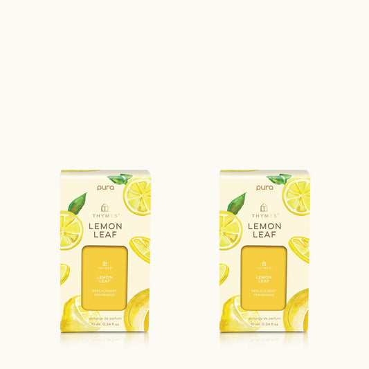 Thymes Lemon Leaf Pura Diffuser Refill 2-Pack Bundle