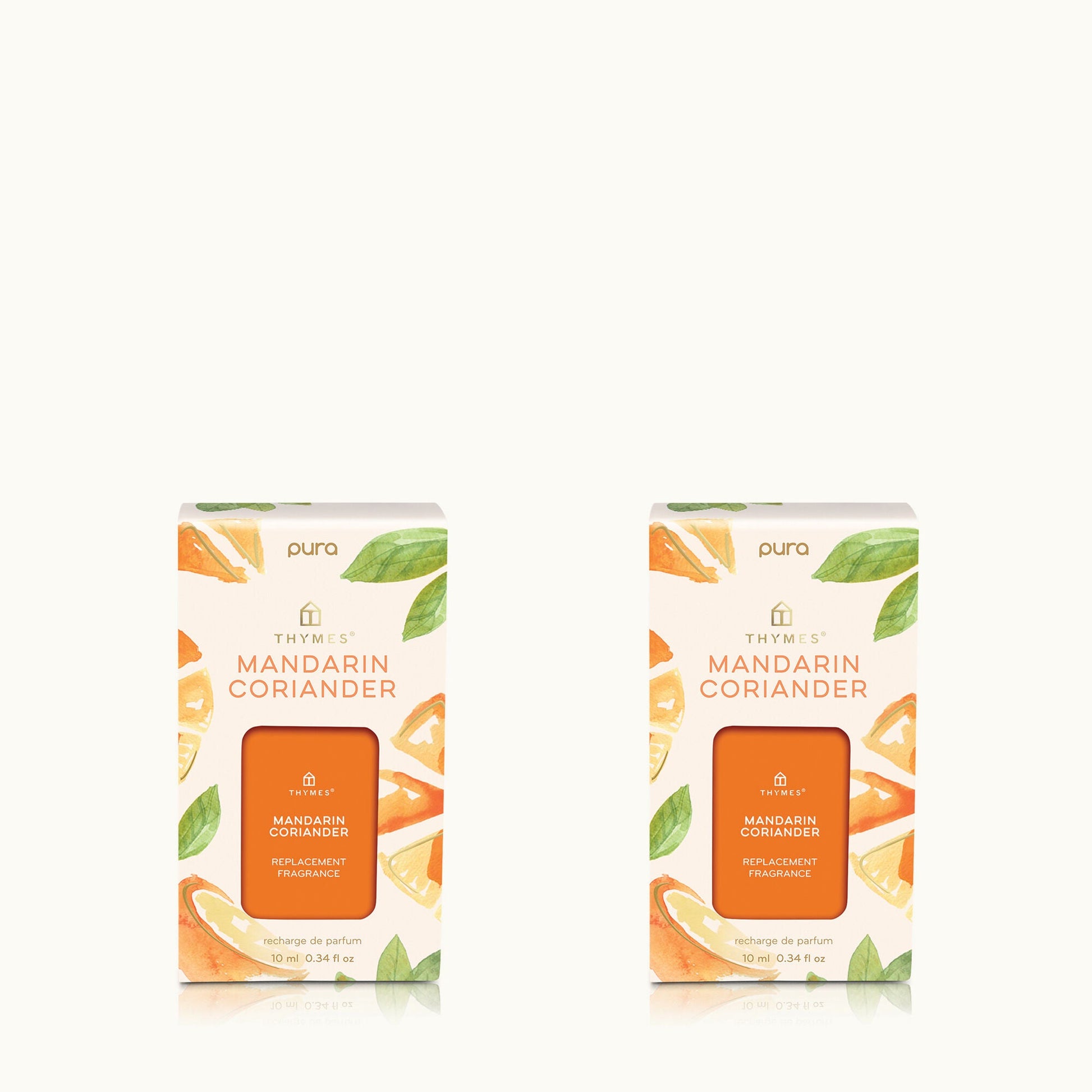 Thymes Mandarin Coriander Pura Diffuser Refill 2-Pack Bundle