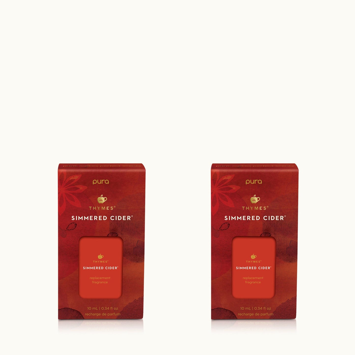 Thymes Simmered Cider Pura Diffuser Refill 2-Pack Bundle