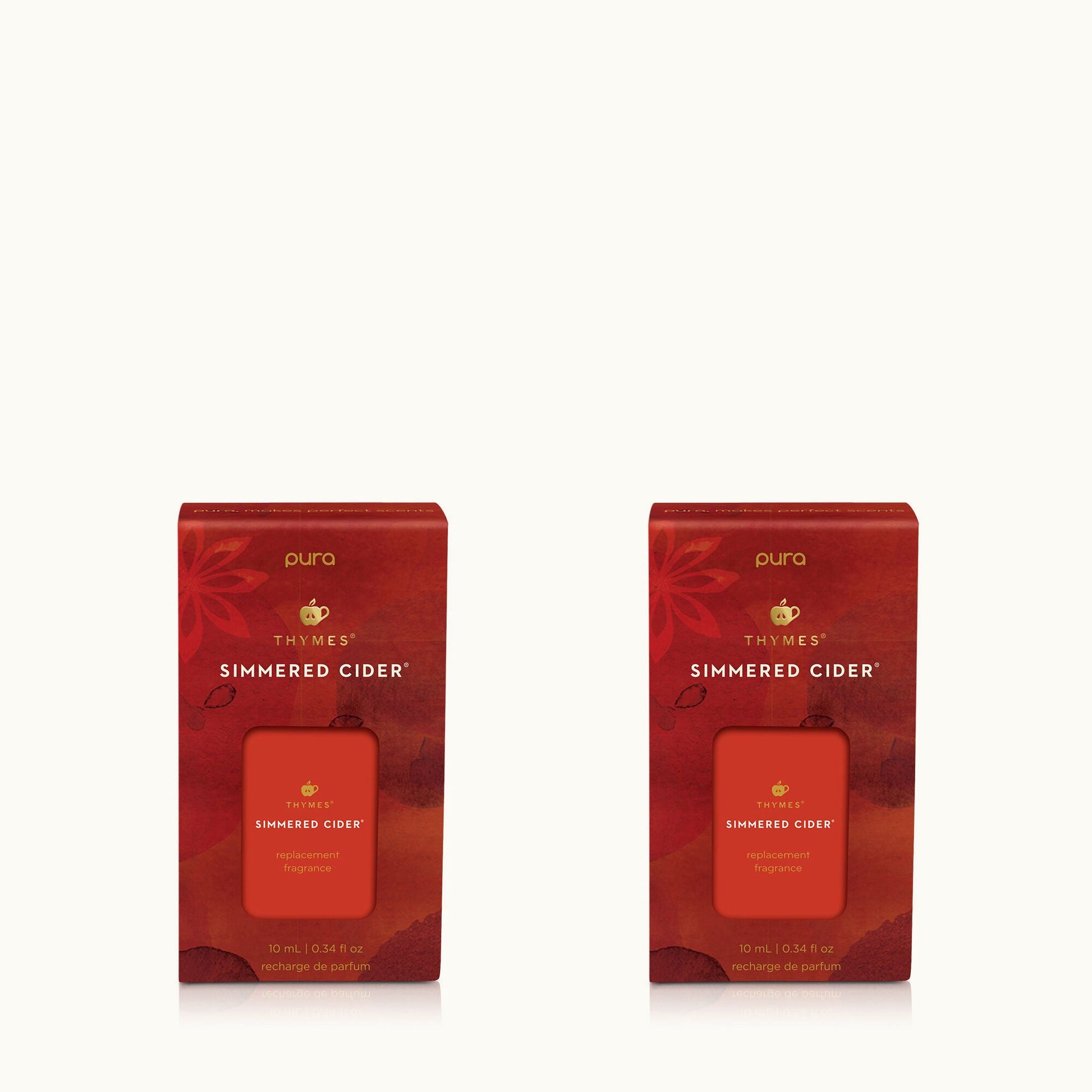 Thymes Simmered Cider Pura Diffuser Refill 2-Pack Bundle